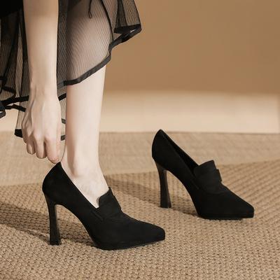 Туфли-лодочки на тонком каблуке с острым носком из красной замши, женственность, не уставшие ноги, водонепроницаемые, для стола, подружка невесты, невеста, одинарные туфли, женские