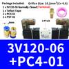 1PCS 3V120-06 3V120-M5 Pneumatic Air Solenoid Valve 3/2 Way  AC220V DC24V DC12V AC110V AC24V Normally Closed Valves
