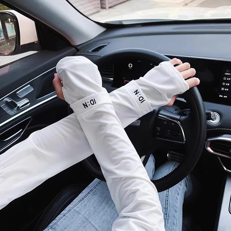 Plus Size Breathable Summer UV Protection Cycling Arm Sleeves - Lightweight & Loose Fit