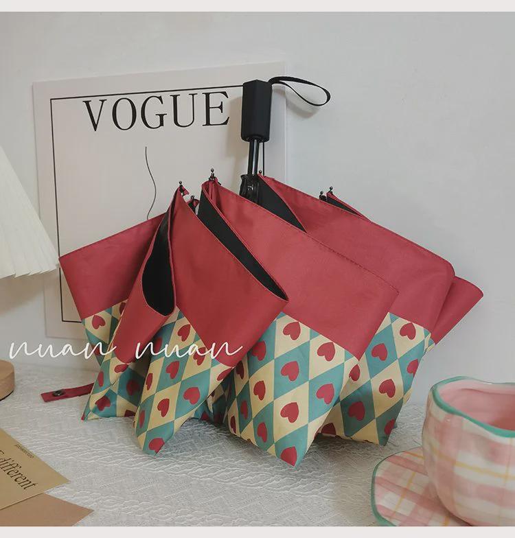 Премиальный автоматический ретро-зонт от солнца и дождя - высококачественная защита от ультрафиолета для женщин