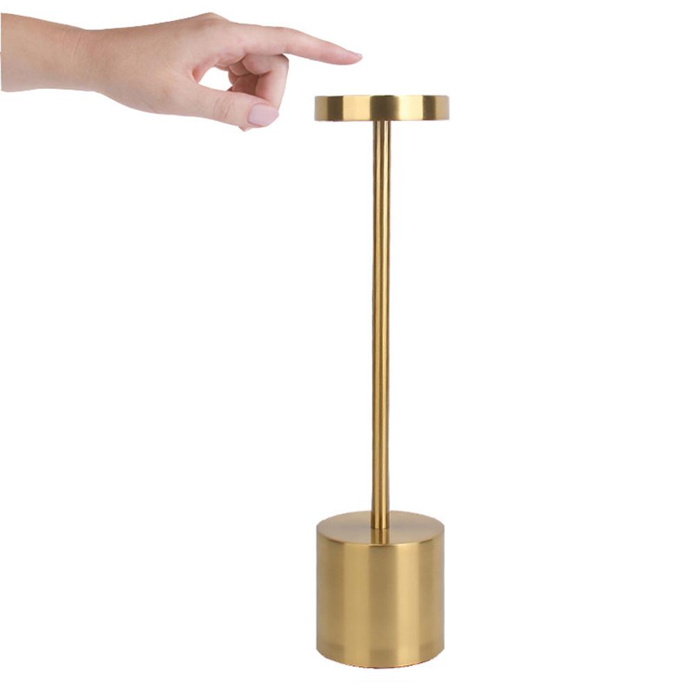 Cordless Table Lamp Usb Rechargeable Led Portable Battery Powered Three-color Stepless Dimming Small Table Light