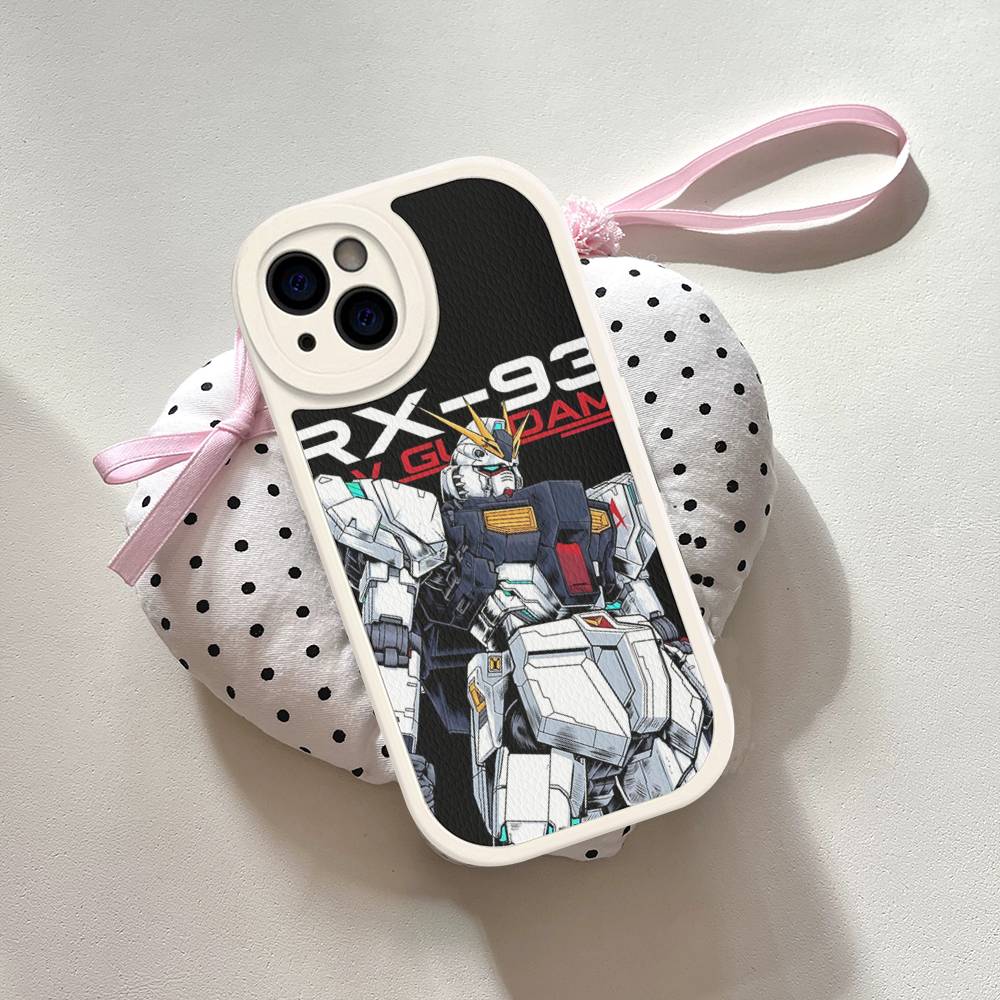 Cartoon G-Gundams Leather Phone Case For IPhone 16 15 14 13 12 11 Pro Max Plus Shockproof Cover