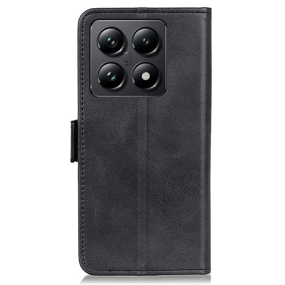 For Xiaomi 14T Pro Case Stand Cowhide Texture PU Leather Phone Cover