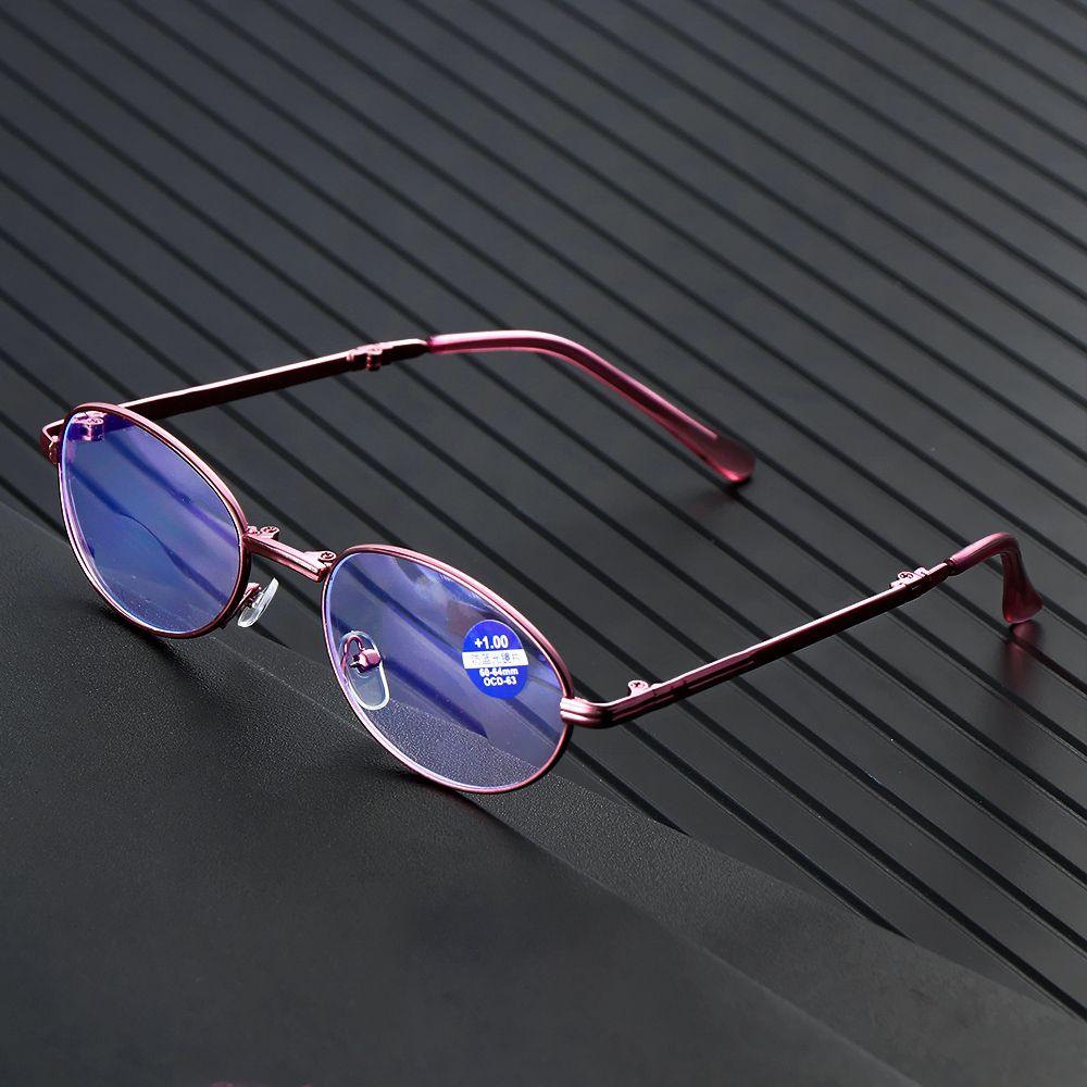 Vision Care Портативные металлические очки высокой четкости с защитой от УФ-лучей и синего света для пресбиопии, складные очки для чтения