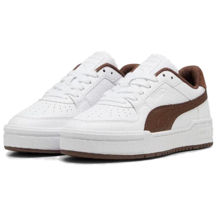 Puma Ca Pro Comfortable Versatile Low-Top Sneakers Women Sneakers White Brown 394749-09