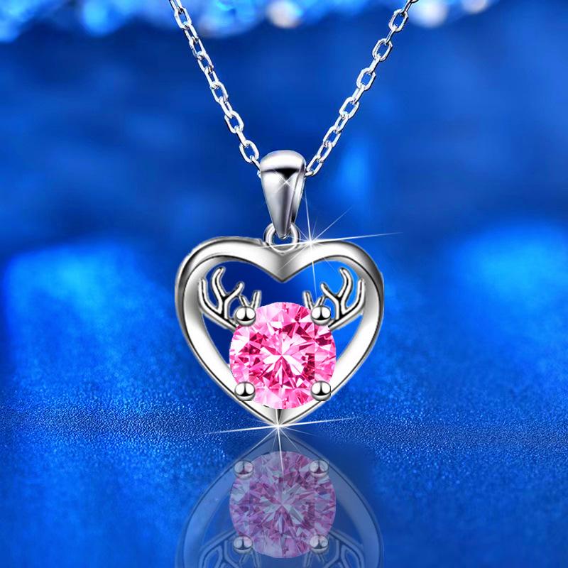 Подвеска в форме сердца из серебра 925 пробы, подарок на день рождения для девушки, цепочка в форме сердца для возлюбленной из стерлингового серебра, женская легкая роскошная цепочка на ключицу