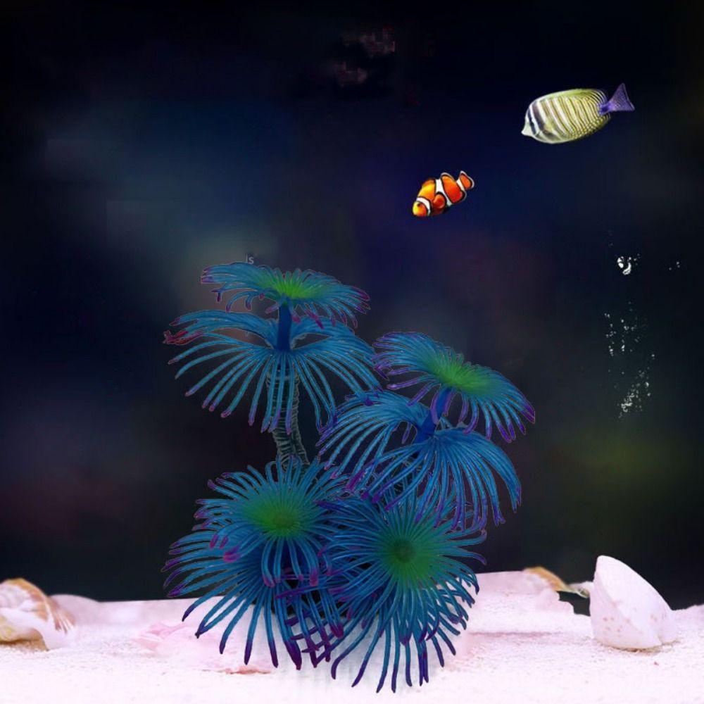 Имитация поддельных подводных кораллов Мягкая имитация силиконовых кораллов Аквариум с водой Трава Пейзаж