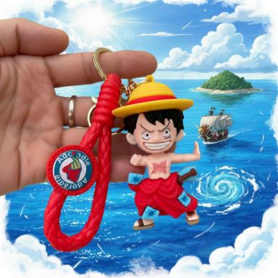 Брелок Ван пис Монки Луффи One piece Большой куш манга аниме фигурка игрушка для ключей, рюкзака, сумки 7 см