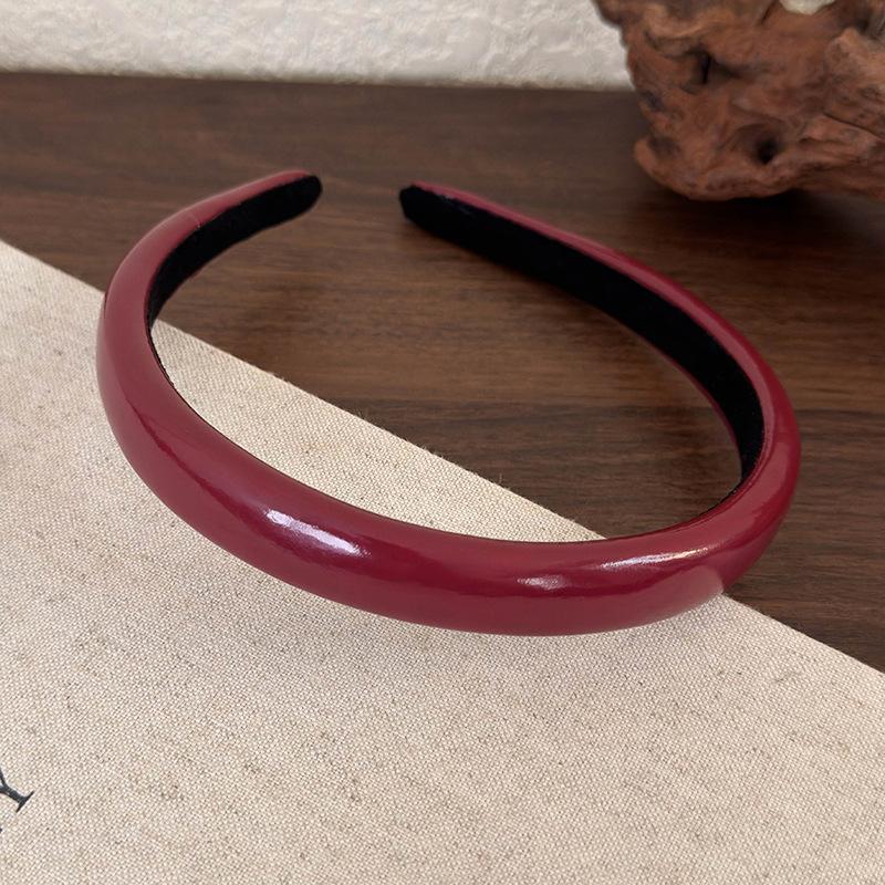 Повязки на голову из искусственной кожи для женщин и девочек, широкие повязки для волос в корейском стиле, элегантный женский обруч для волос, модные аксессуары для волос, головные уборы