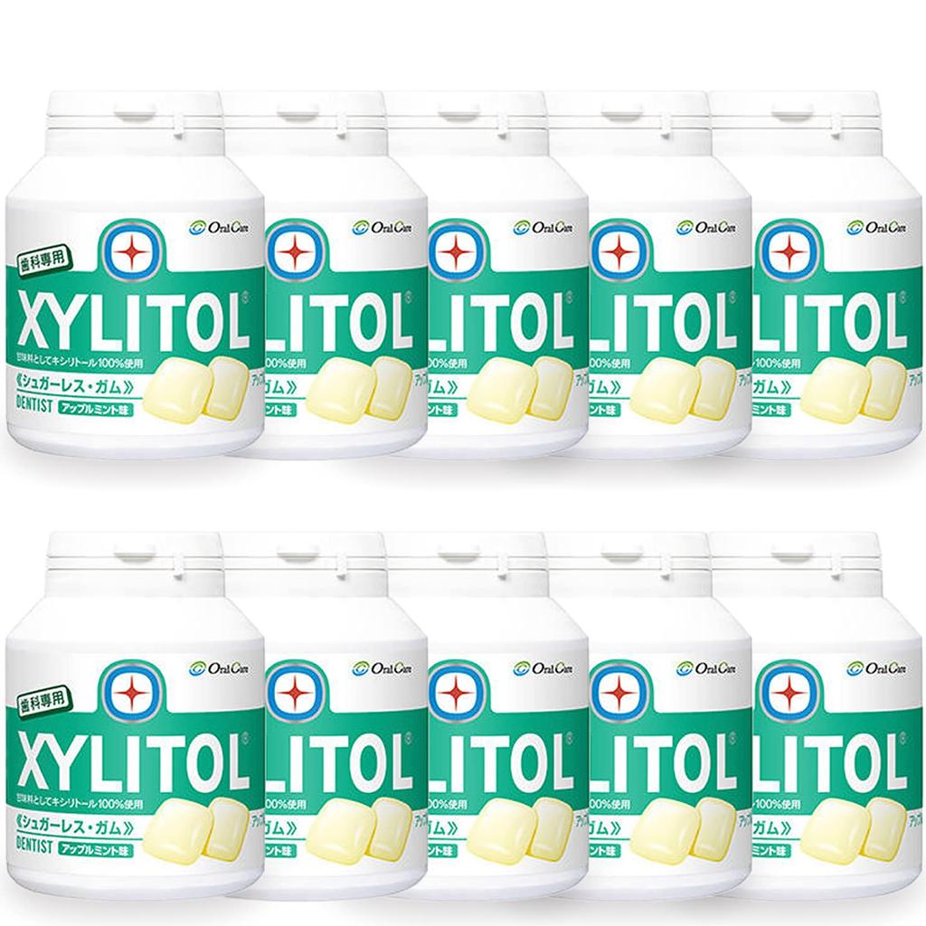 Dental Exclusive Xylitol Gum Bottle Type 90 Tablets X 12 Apple Mint