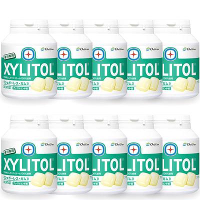 Эксклюзивная стоматологическая жевательная резинка Xylitol, тип бутылки 90 таблеток x 12, яблочно-мятный вкус