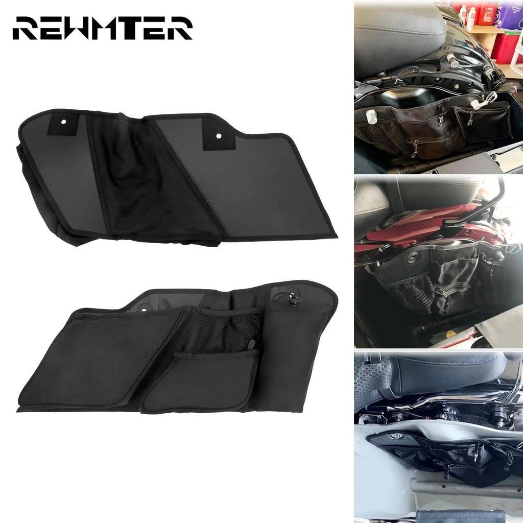 Мотоциклетная седельная сумка, настенный органайзер для хранения, сумка для инструментов на молнии для Harley Touring Road Street Electra Tri Glide FLHX 14-2021