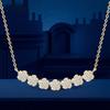 Moissanite Diamond Necklaces for Women, Dainty 14k Gold/925 Sterling Silver Choker Necklace Gold Plated Jewelry Trendy Gift