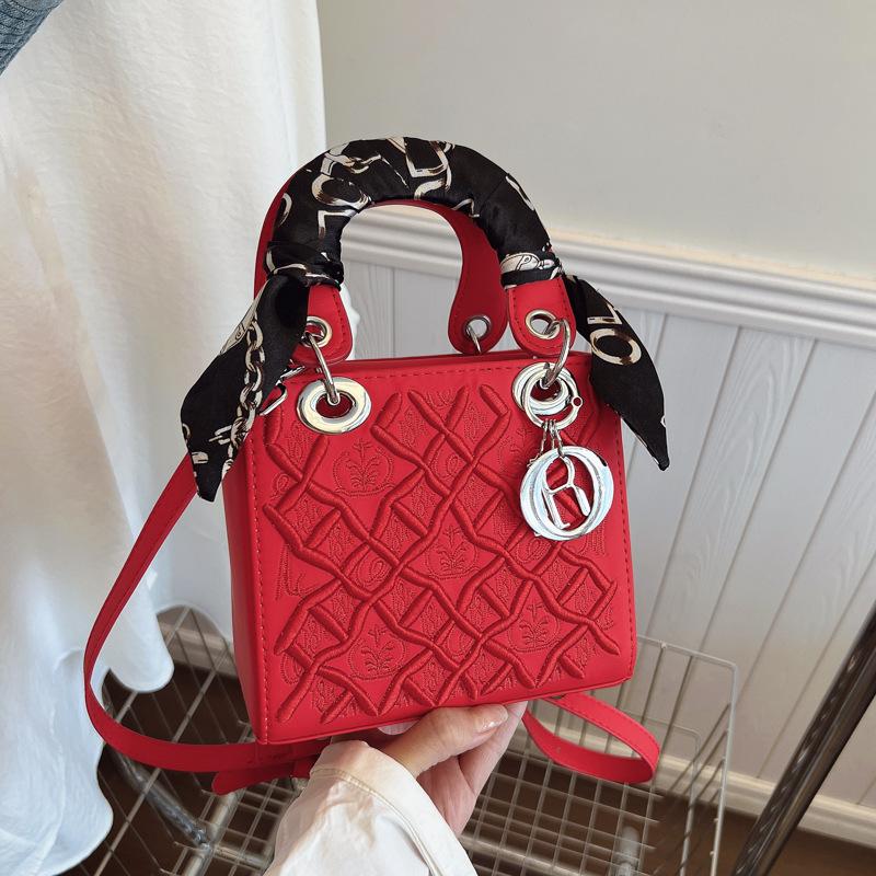 Новая модная сумка-шарф из вышитого шелка в стиле тяжелой промышленности, портативная, на плечо, кроссбоди, трендовая женская сумка