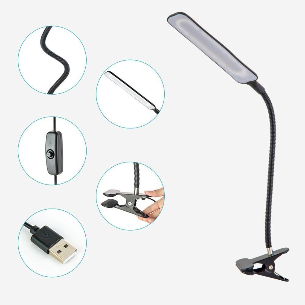 With Clamp LED Table Lamp Flexible Reading Light LED Clip-on Desk Lamp Home Office