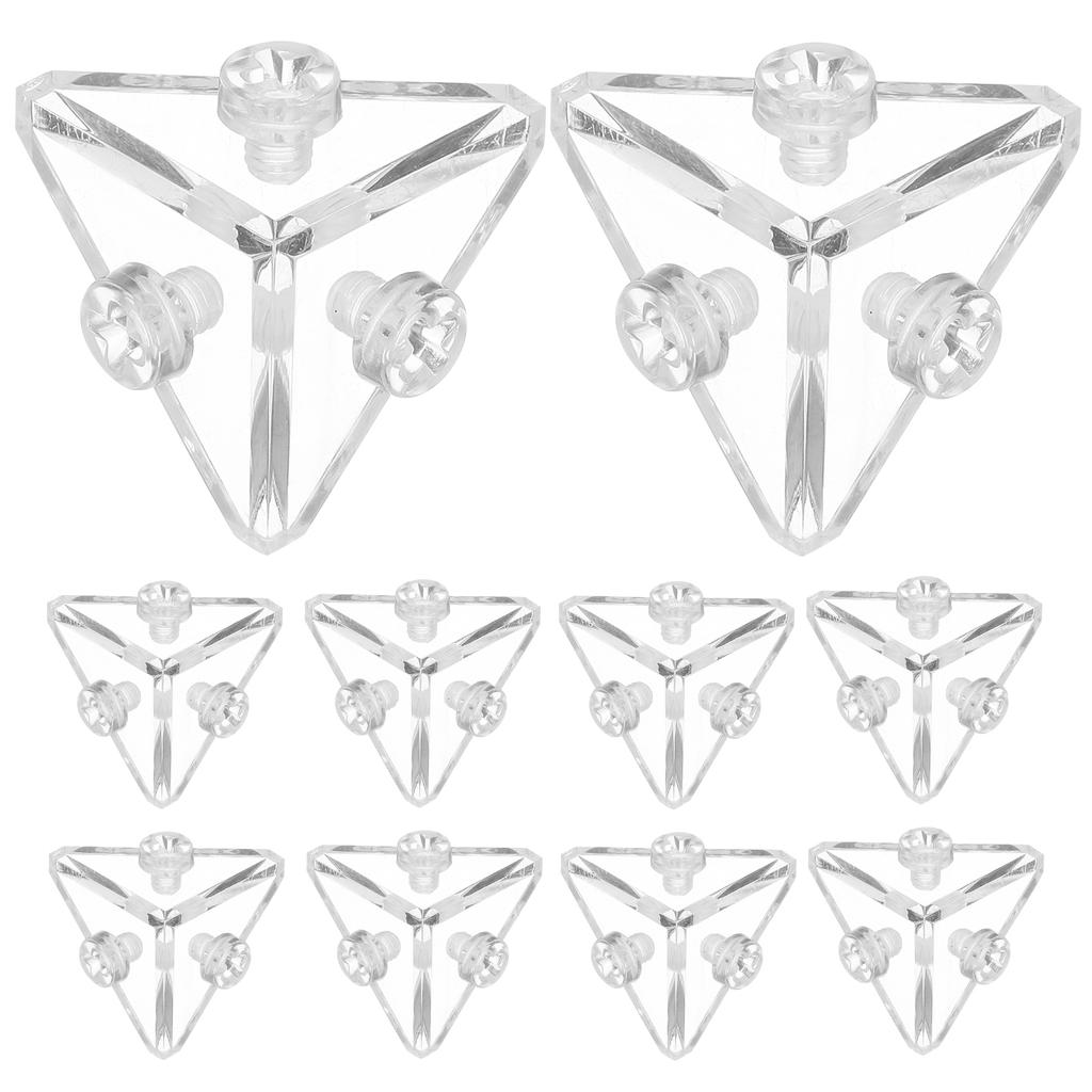 10 Pcs Acrylic Fixed Buckle Box Shelf Bracket Jewelry Case Corner Brace Display Stand Decorative Shelf Braces Fastener Hardware