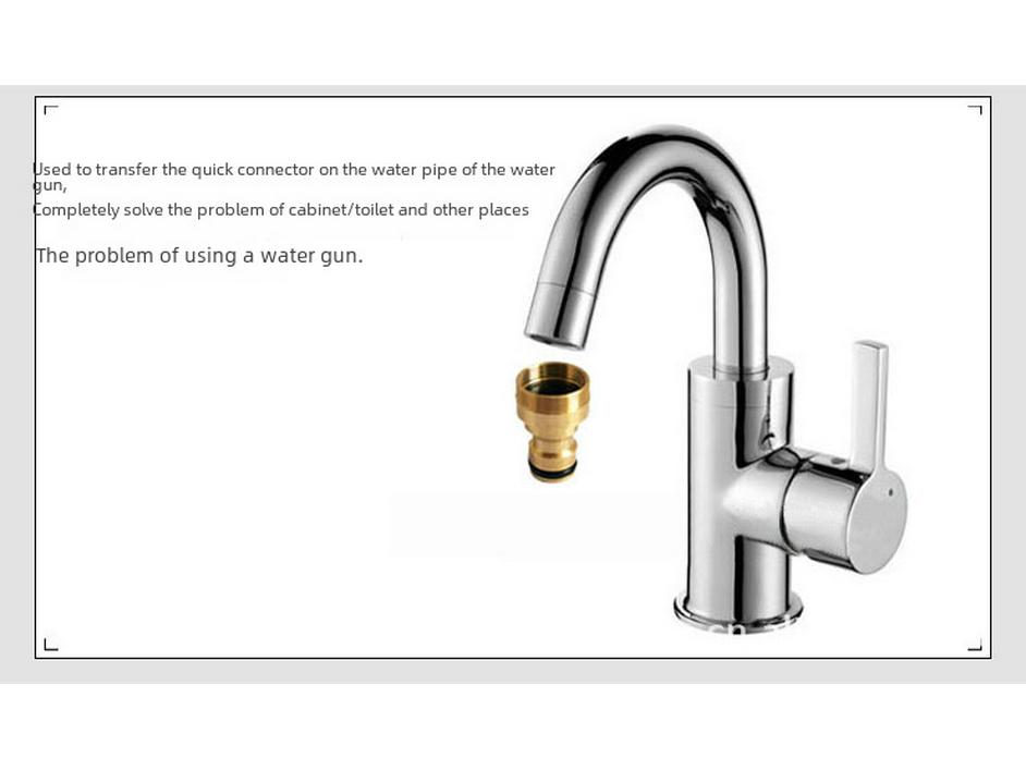 Переходник для крана из чистой меди для подключения к мойке автомобиля и раковине