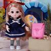 17CM Mini Movable 13Jointed Doll Girls Toy 3D Big Eyes BJD Princess Full Outfits  Dresses  Collection Childrens Doll Gift