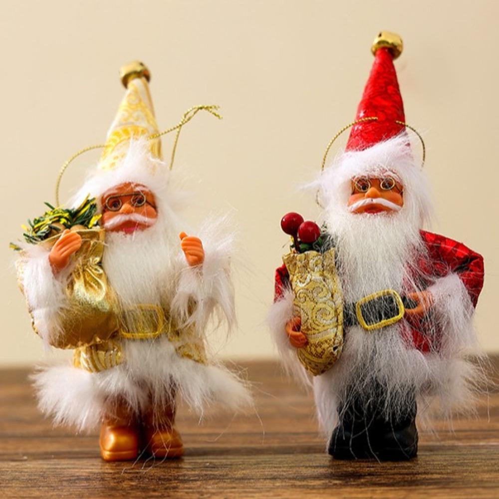 Новогодний стоящий Санта Клаус с капюшоном, креативные рождественские украшения, новые рождественские подарки, подвеска