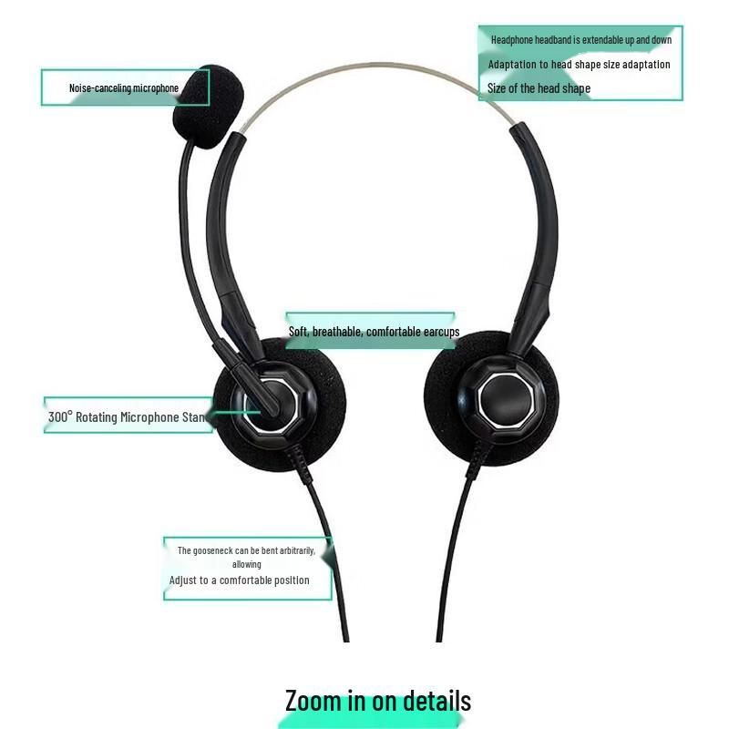Keterdron T900-DH Series Call Center Headset with Noise-Canceling Mic (CN version)