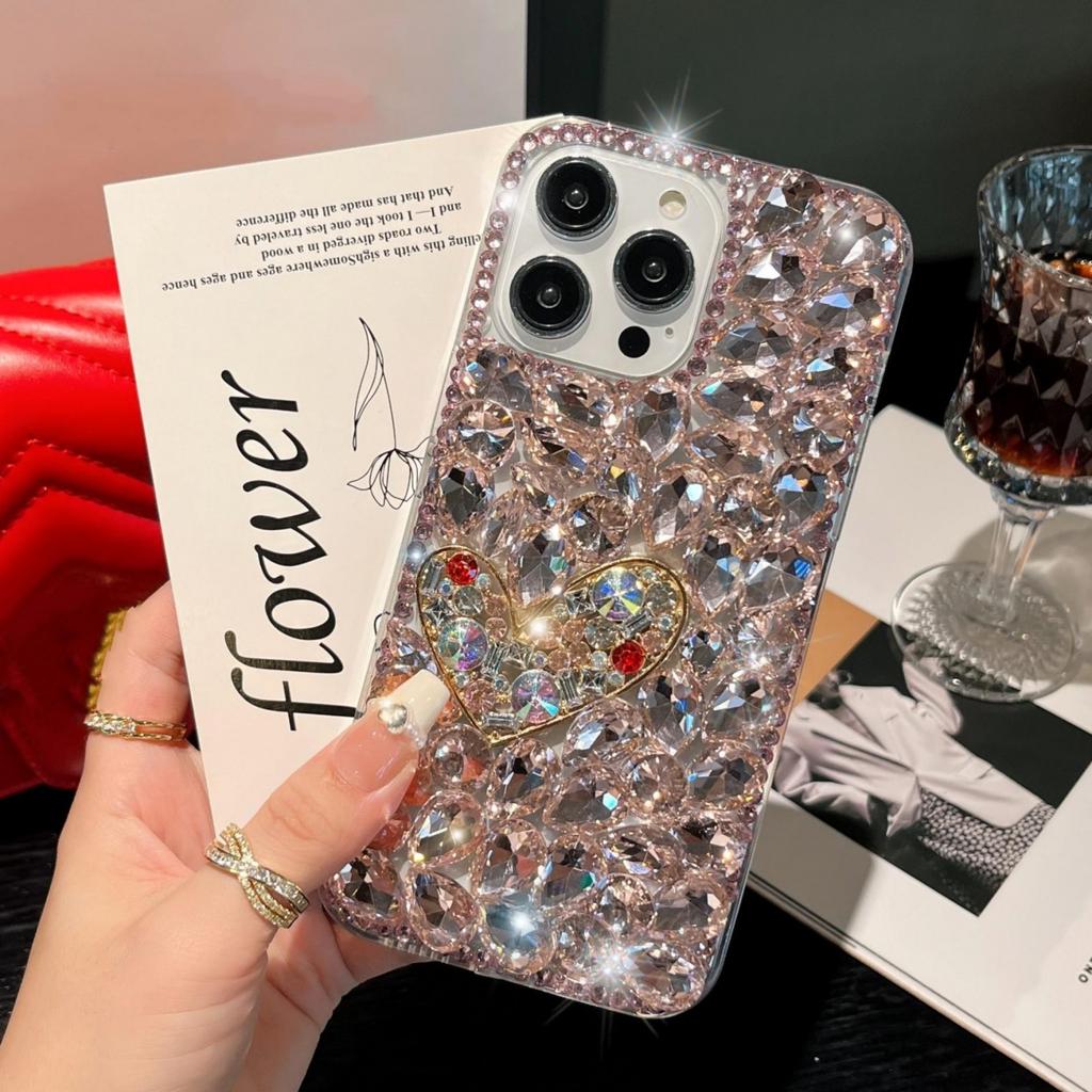 Чехол Love Bling со стразами и бриллиантами и цветами для Samsung S23 S22 Ultra S21 S20 FE A14 A24 A34 A54 A13 A23 A33 A53 A12 A22 A32 A52/iphone Блестящий чехол