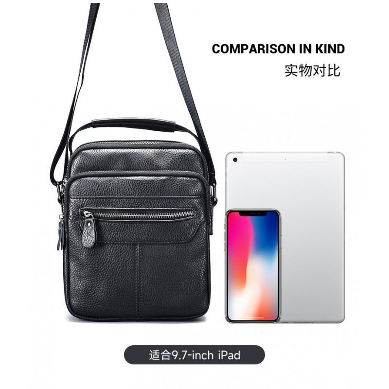 New Top Layer Cowhide Men's Shoulder Bag Trend Versatile Leather Outdoor Casual