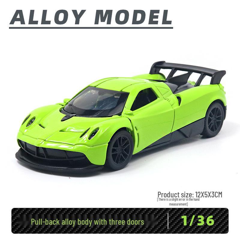 Модель спортивного автомобиля из сплава с функцией pull-back - Игрушка для детей с открывающимися дверями, идеально подходит для мальчиков и украшения торта.