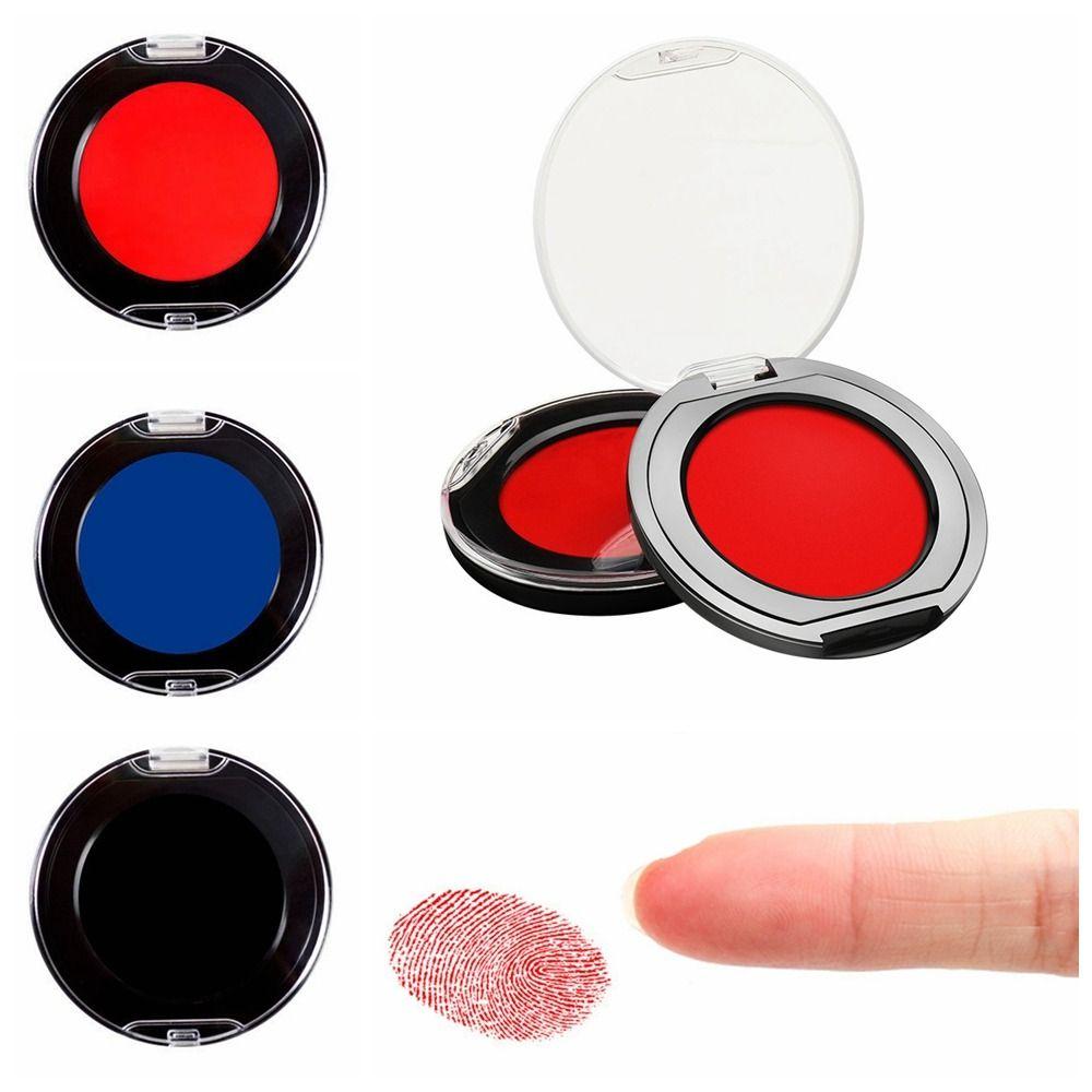 Clear Stamping Mini Fingerprint Ink Pad Red Blue Black Signing Inkpad Thumbprint Ink Pad  Agreement