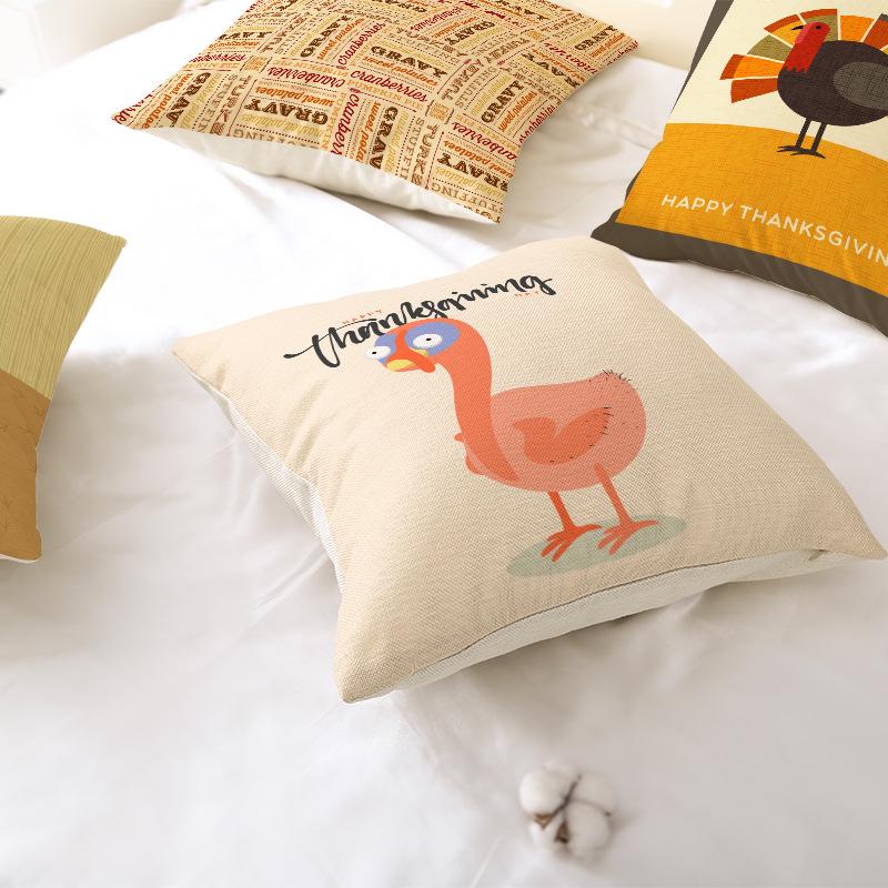 Новая наволочка на подушку с индейкой на День благодарения, полиэстер, скандинавская, наволочка на подушку, дом