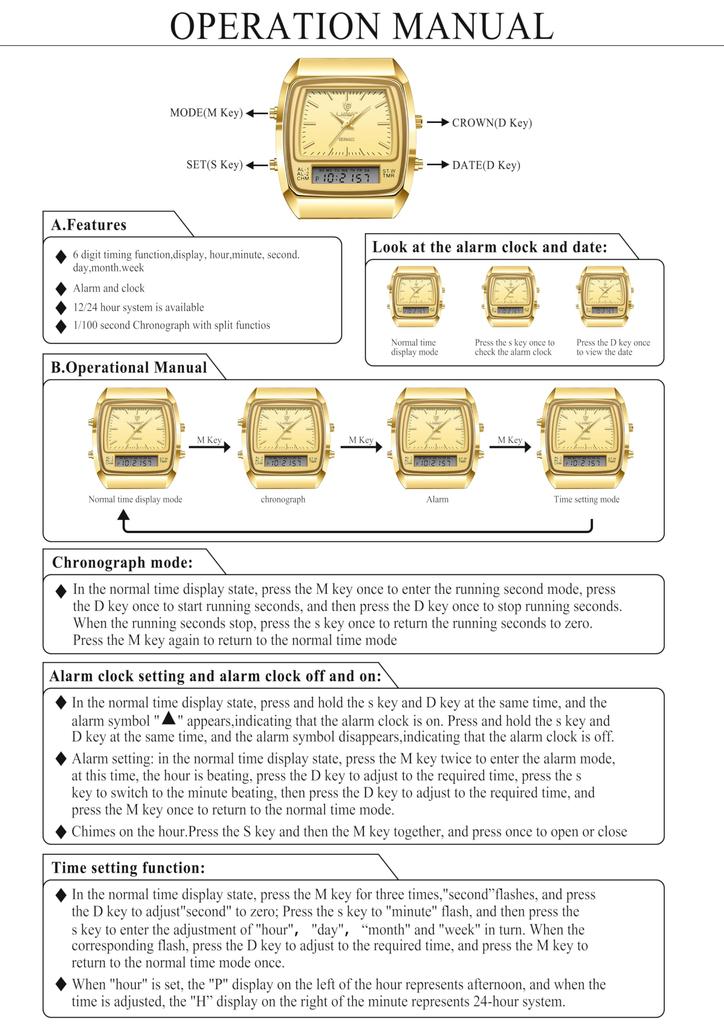 Waterproof Gold Antique Stainless Steel Rectangular Watch Quartz Watch Fashion Watch Gold Birthday Anniversary Day Christmas Day Present Men's