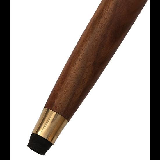 Цельная старая латунная джентльменская винтажная трость для ходьбы из дерева