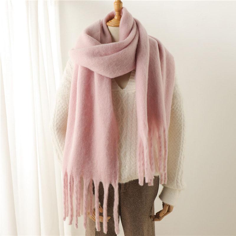 Thick Blanket Wrap with Long Fringe for Him Her Couple-style Scarves 2025 Women Luxury Winter Cashmere Scarves