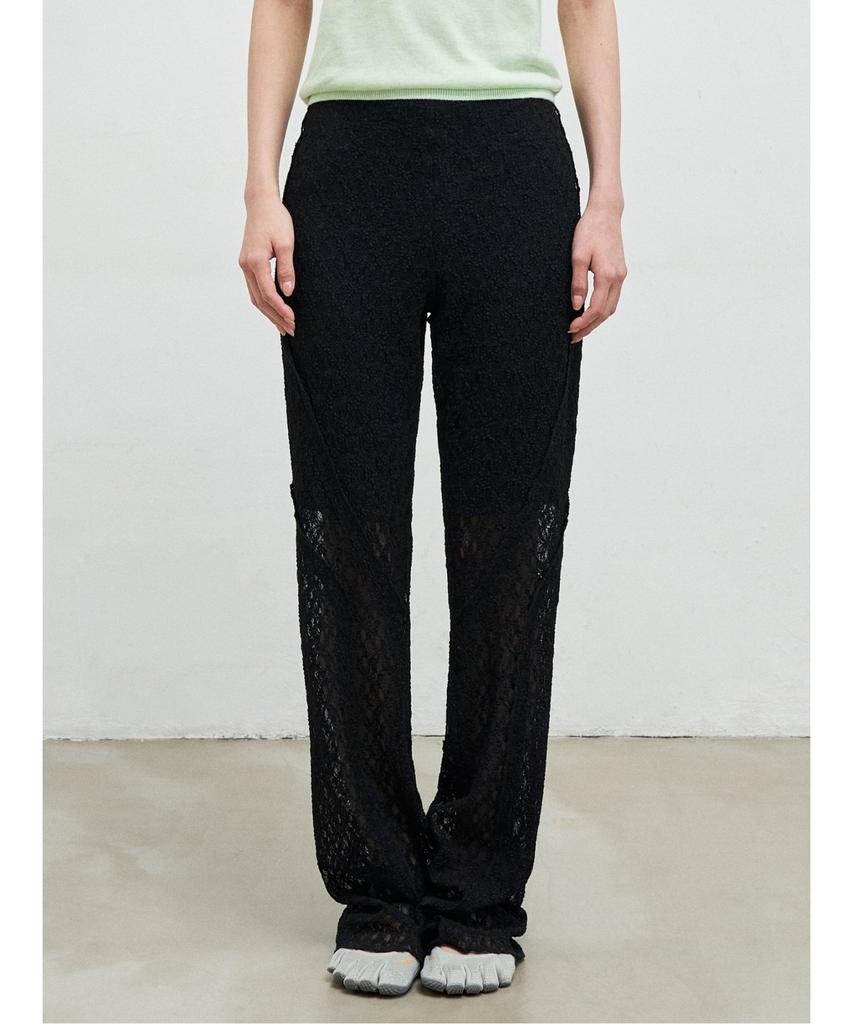 Черные брюки Anggae Lace Line