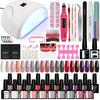 PHOENIXY Professional Nail Set 36W Lamp Nail Dryer Nail Drill Machine Soak Off Manicure Set Gel Nail Polish Set Base Top Coat Gel Varnish Starter Kit