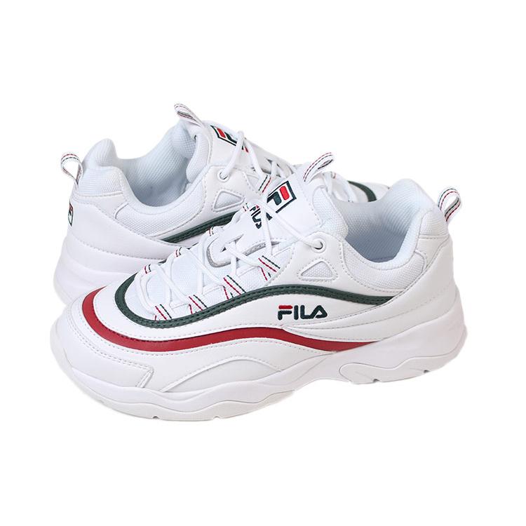 Fila Папка X FILA Серия Ray Винтажные Массивные Кроссовки Зеленый/Красный FS1SIA1166X_WGN