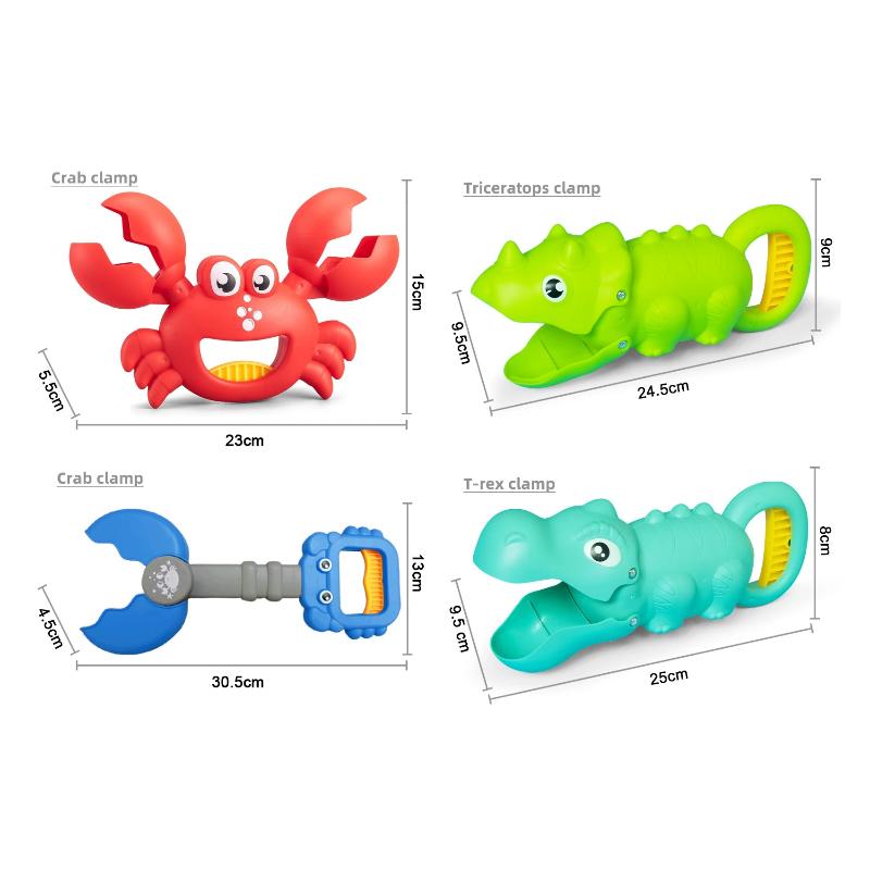 Children'S Beach Toy, Lobster, Dinosaur Toy Clip, Male And Female Crab Foot Pliers, Robotic Arm, Beach Dredging Shovel Set