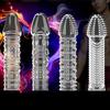 Reusable Clear Penis Extension Sleeve Girth Enhancer Delay Ejaculation Sex Toy