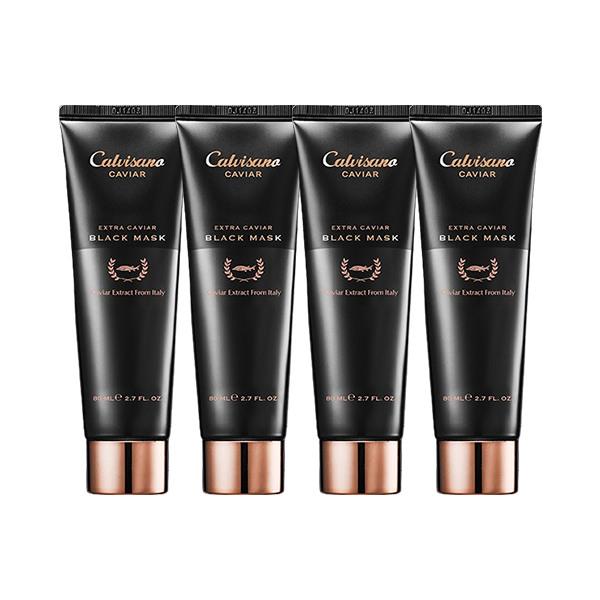 Calvisano Extra Caviar Black Mask 80ml x4 / Skin Elasticity / Moisturizing / Nourishing / Lifting