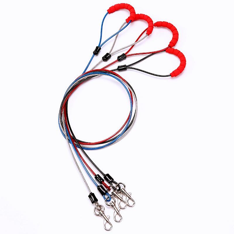 Dog Leash Dogs Chain Steel Wire Leashes for Dog Walking Anti-bite Puppy Training Leash Soft Handle Dogs Leashes Pet Accessories