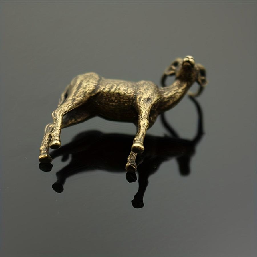 1 item Brass Antelope Tabletop Ornaments Twelve Zodiac Sheep Bronze Sculpture Crafts Cultural Toys Hot Tea Pet Leader Classic Style Copperware