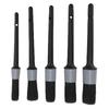 5pcs Auto Detailing Brush Set for Cleaning Car Interior Exterior Engine Exhaust Leather SeatBlack