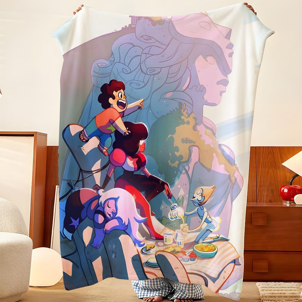 Мультяшное одеяло-плед S-Steven U-Universe-ee, Легкое, Уютное, Прочное, Стирающееся, Милое, Крутое