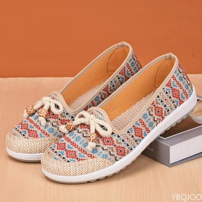 Летняя женская тканевая обувь Противоскользящая сетчатая для пожилых Балетки на мягкой подошве Дышащие туфли для мамы Повседневный комфорт Ленивые балетки Zapatos