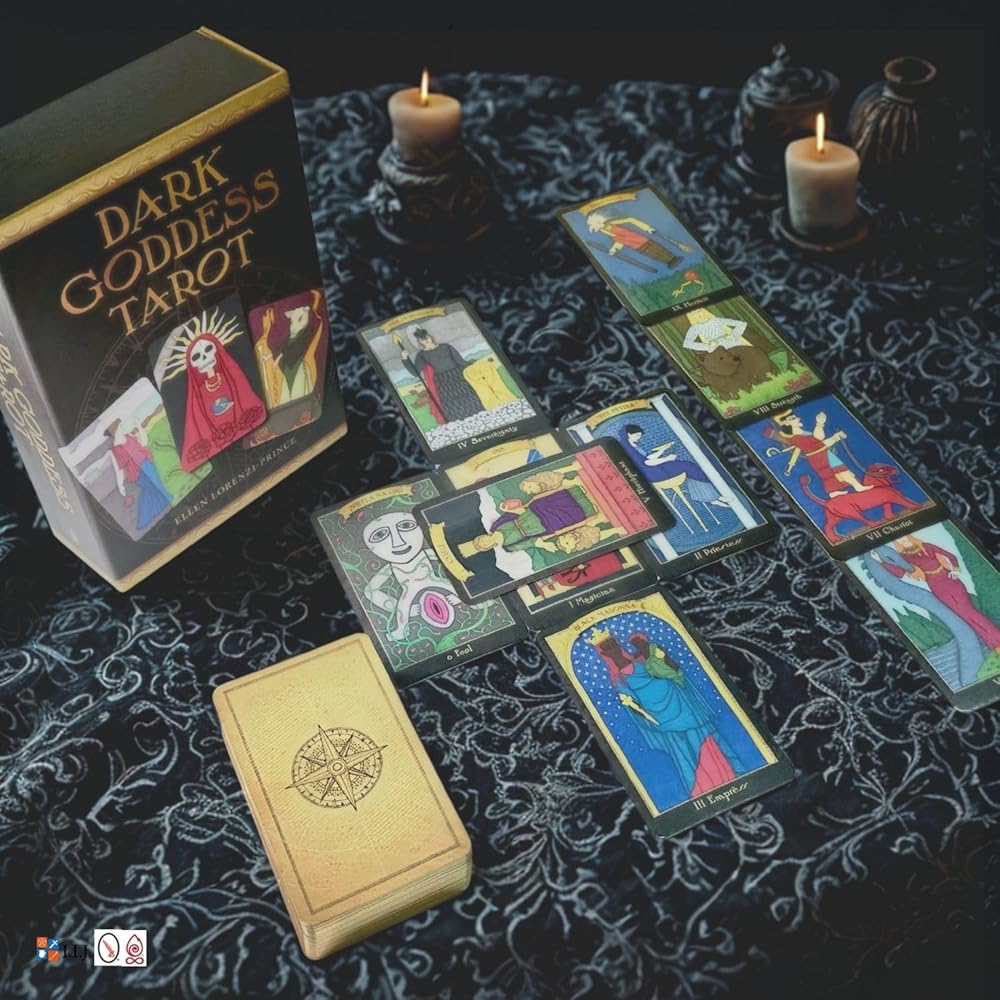 I.I.J Dark Goddess Tarot, Waite Edition, 78 Cards, Tarot Reading, with Japanese Instructions, Authentic