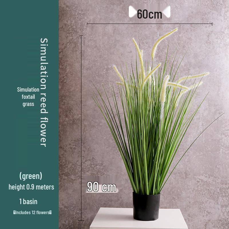 Nordic Faux Reed Grass & Foxtail Flower Floor Decor for Living Room