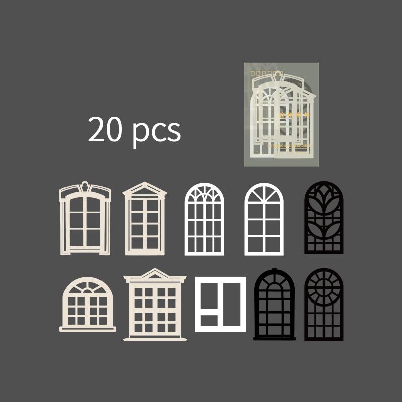 20 pcs/pack Hollow out window Style DIY Scrapbooking accessories Decorative Diary Album Junk Journal Supplies
