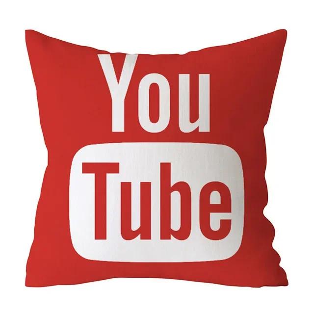 Modern Decorative Pillow Case Youtube Throw Pillow Case Red Square Pillow Case Home Decoration Velvet Movie Unique .