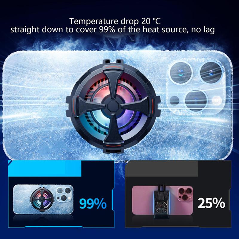AL02 Мобильный телефон Cooler сотовый телефон быстрое охлаждение магнитный полупроводниковый радиатор чехол с RGB подсветкой