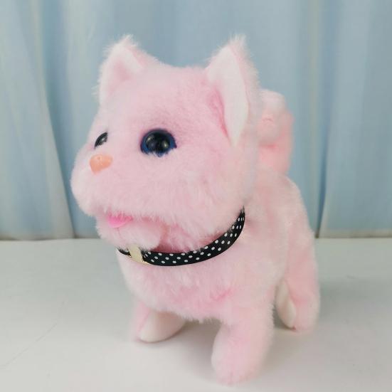 Электрический плюшевый кот, имитирующий мяуканье, ходьбу, виляние хвостом, милый котенок, плюшевый компаньон, успокаивающая игрушка