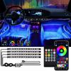 Yangi Led Avtomobil Oyoq Osti Atmosfera Chirog'i USB bilan Neon Kayfiyat Yoritgichi Orqa Yoritgich Musiqa Boshqaruvi Ilova RGB Avto Ichki Dekorativ Atmosfera Chirog'i